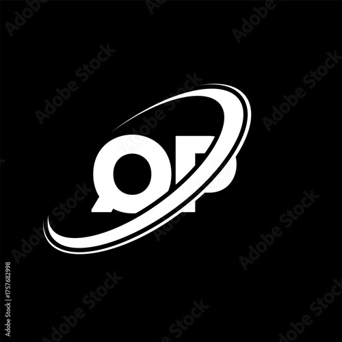 QP Q P letter logo design. Initial letter QP linked circle uppercase monogram logo red and blue. QP logo, Q P design. qp, q p, Q&P