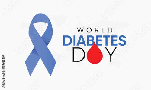 world diabetes awareness ribbon, world diabetes day campaing, world diabetes day