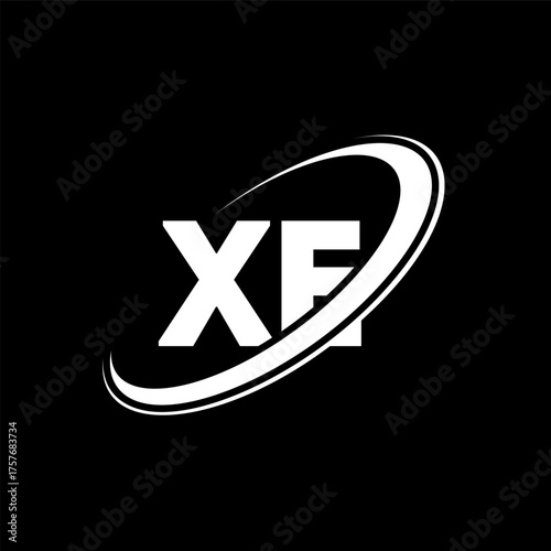 XE X E letter logo design. Initial letter XE linked circle uppercase monogram logo red and blue. XE logo, X E design. xe, x e
