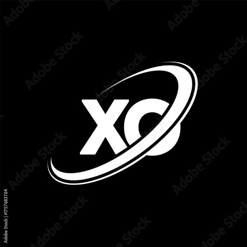 XO X O letter logo design. Initial letter XO linked circle uppercase monogram logo red and blue. XO logo, X O design. xo, x o, X&O