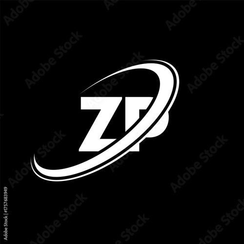 ZP Z P letter logo design. Initial letter ZP linked circle uppercase monogram logo red and blue. ZP logo, Z P design. zp, z p, z&P
