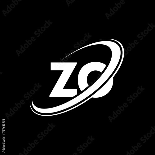 ZO Z O letter logo design. Initial letter ZO linked circle uppercase monogram logo red and blue. ZO logo, Z O design. zo, z o, Z&O