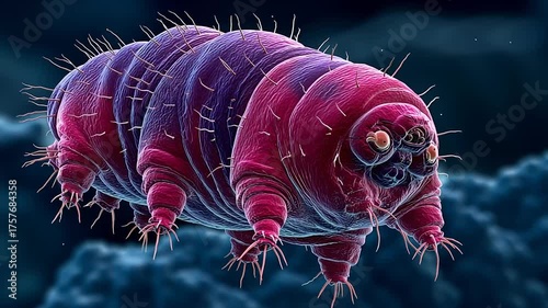 Tardigrades are known colloquially as water bears or moss piglets