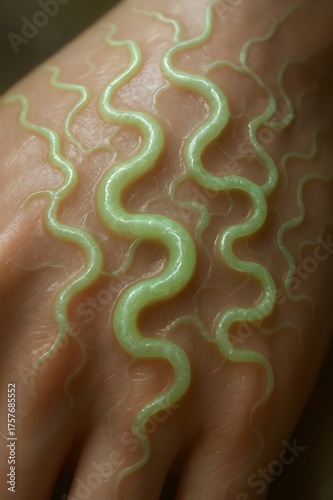 Serpent Vein Portrait — Emerald Pulse