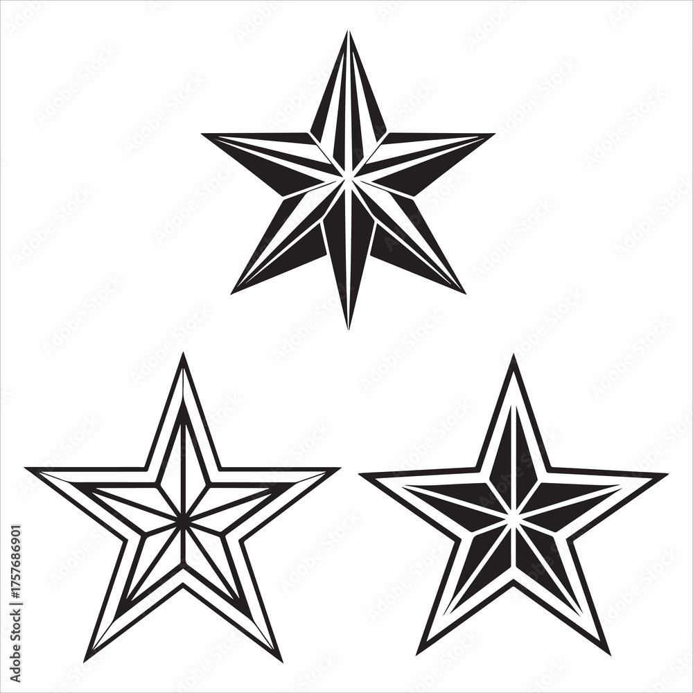 Obraz premium five pointed star vector