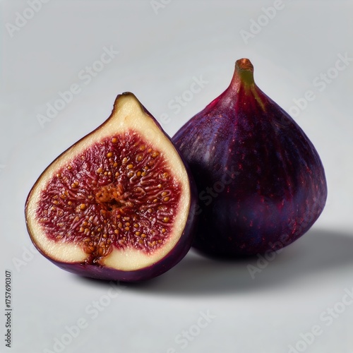 Fresh Figs Sliced in Half Showcasing the Rich Interior and Vibrant Color