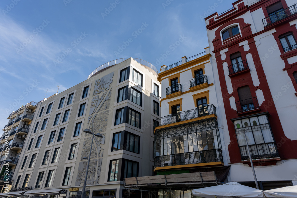 Naklejka premium View of Typical Architecture in Seville, Spain