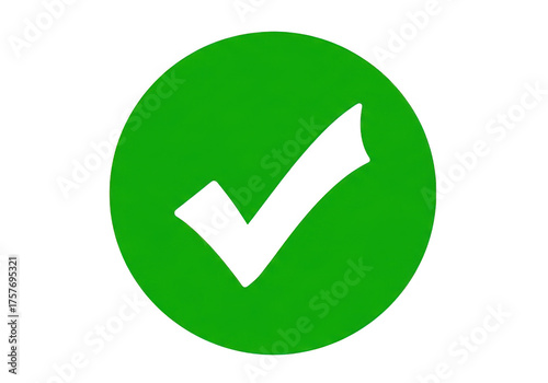 Green check mark icon isolated on transparent background