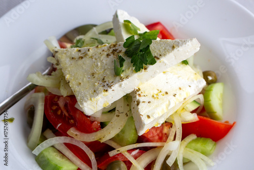 Greek salad with fresh vege...