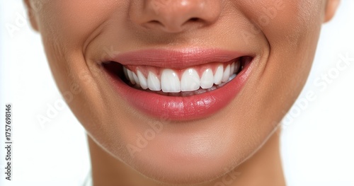 Bright Smile Showcasing Healthy Teeth in Close-Up View With Natural Lighting ...