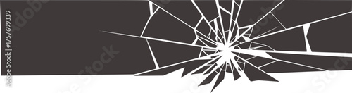 Shattered glass abstract graphic design background black