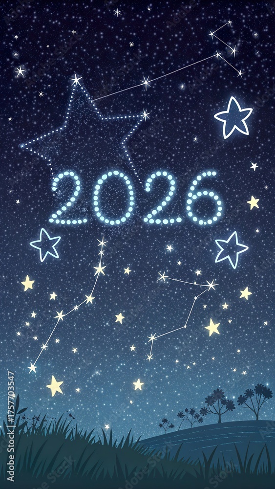 Fototapeta premium Neon lights flicker on a modern city wall at night creating a vibrant urban atmosphere