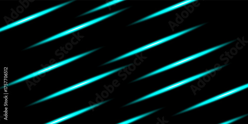 Horizontal flash of light. Laser beams, light lines. Vector