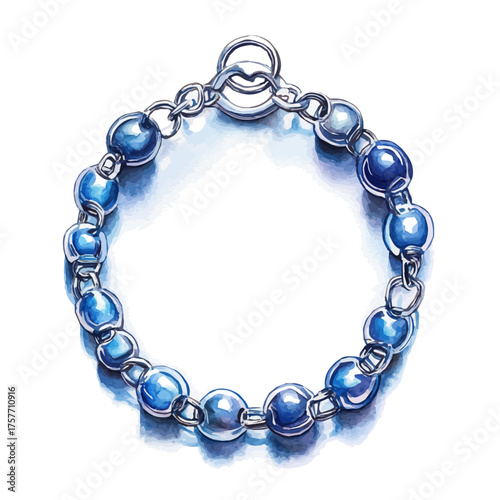 watercolor vector of Torque Necklace, isolated on a white background.