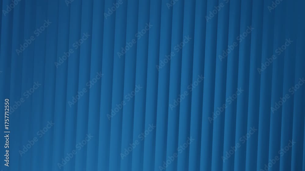 4K Abstract blue corrugated metal sheet vertical lines pattern background for industrial design Vide