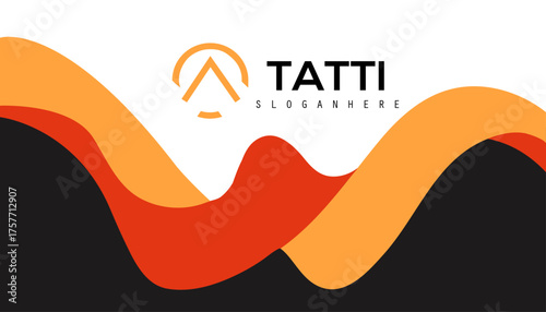 Modern abstract wave-style logo with orange and gray tones. Perfect for creative businesses, branding, and startups. Easily customizable vector template for corporate identity or presentation design.