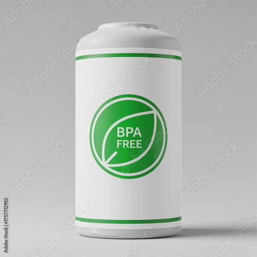 Wallpaper Mural BPA free label on white canister with green design   Torontodigital.ca
