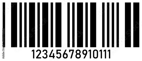 Realistic barcode vector icon. Fake line barcode icon design, price, and product detail code. bar code for product and sales. Product barcode scanner. simple fake bar code. Vector illustration.