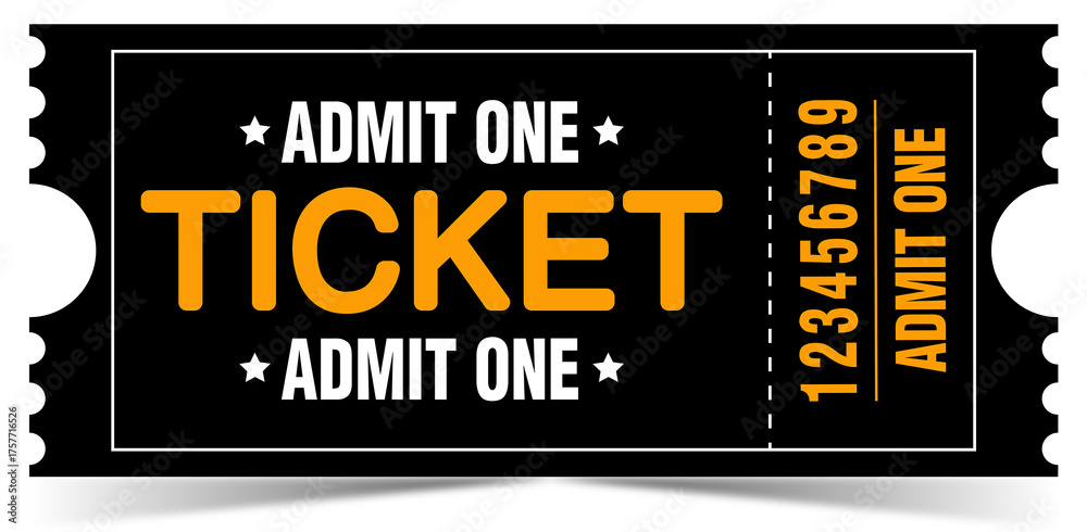 Fototapeta premium admit one ticket