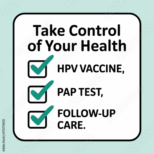 HPV Vaccine Pap Test Follow-Up Care Health Checklist