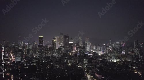 Wallpaper Mural Aerial photography of urban architecture in Hangzhou, China at dusk Torontodigital.ca