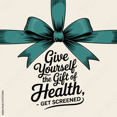 Gift of Health Get Screened Cervical Cancer Awareness Design