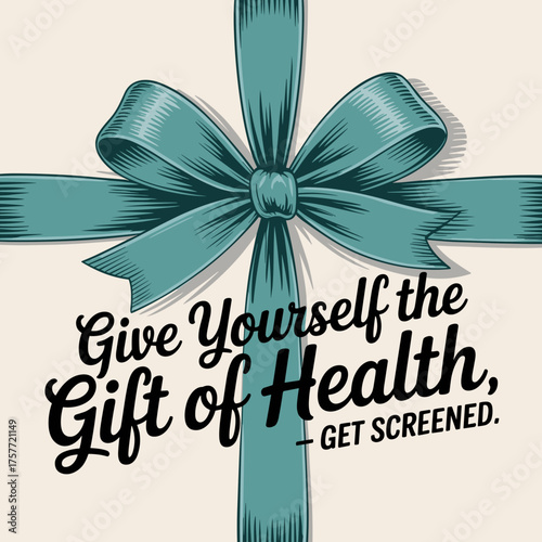 Gift of Health Get Screened Cervical Cancer Awareness Design