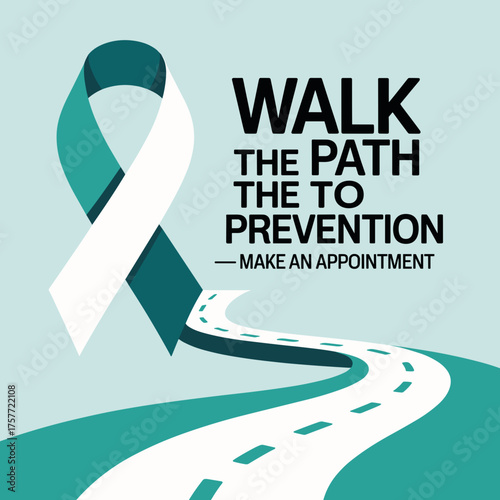 Walk the Path to Prevention Cervical Cancer Awareness Design