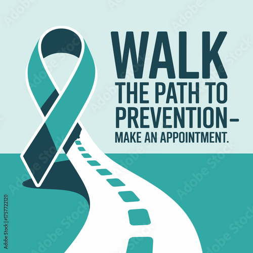 Walk the Path to Prevention Cervical Cancer Awareness Design