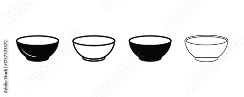 Vector hand drawn ceramic cups set