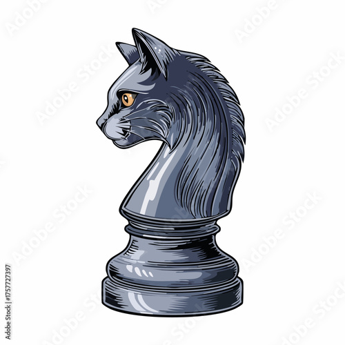 Imaginary cat chess piece