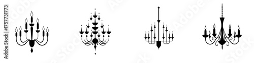 Elegant chandeliers in various styles displayed in a modern interior setting showcasing lighting design aesthetics