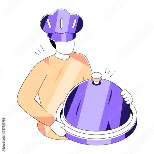 A professional character of chef