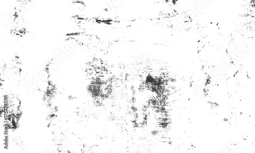 Vector art of abstract grunge texture with black speckles and smudges on a, representing distressed or weathered surfaces