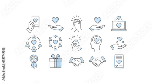 Conceptual Illustration of Love Community Charity and Support in Business