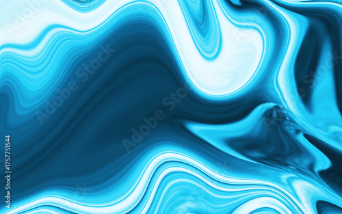 Abstract blue and white marble texture background with fluid acrylic painting effect design