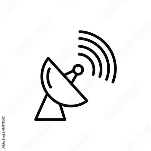 Satellite Dish Icon Vector Design wireless communication broadcast technology antena vector