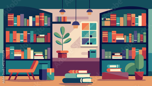 A bookstore with floortoceiling shelves and cozy reading nooks.
