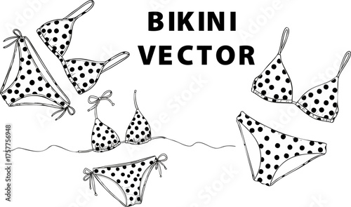 Polka dot bikini swimwear fashion summer beach style