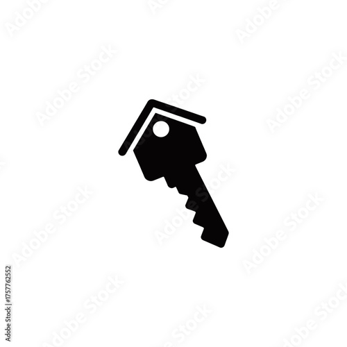 house key with a key black vector