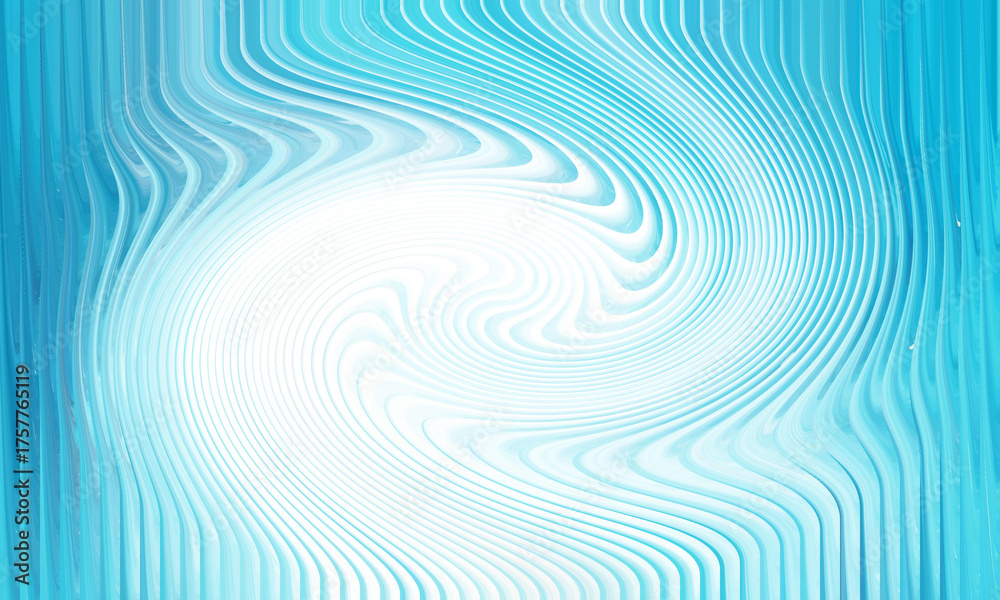 Fototapeta premium Abstract Cyan Blue Swirl Background with White Vortex and Rippling Liquid Lines