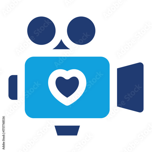 Camera Record   Flat Blue Icon