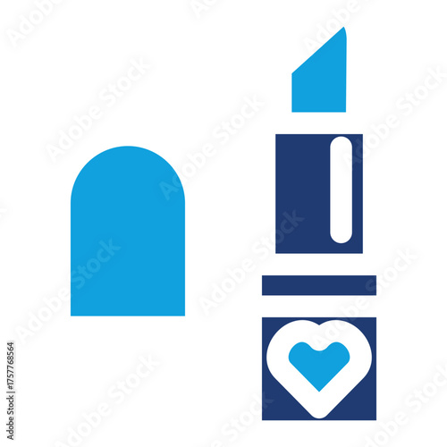 Lipstick   Flat Blue Icon