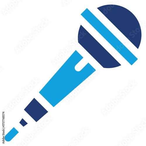 Microphone   Flat Blue Icon