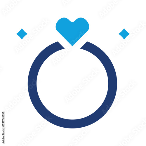 Ring   Flat Blue Icon