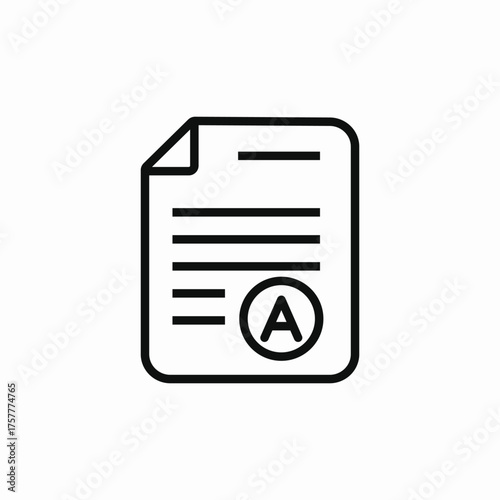 A grade test icon sign vector