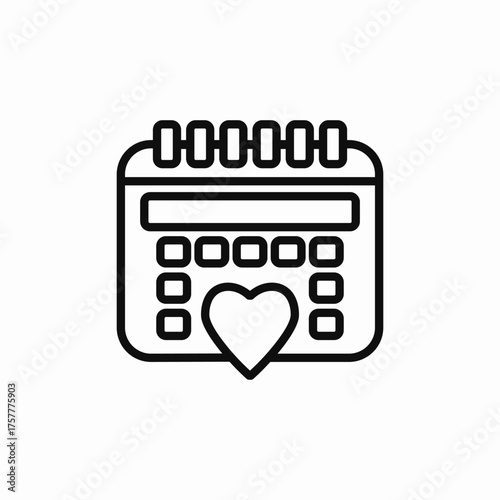 calendar favourite day icon sign vector