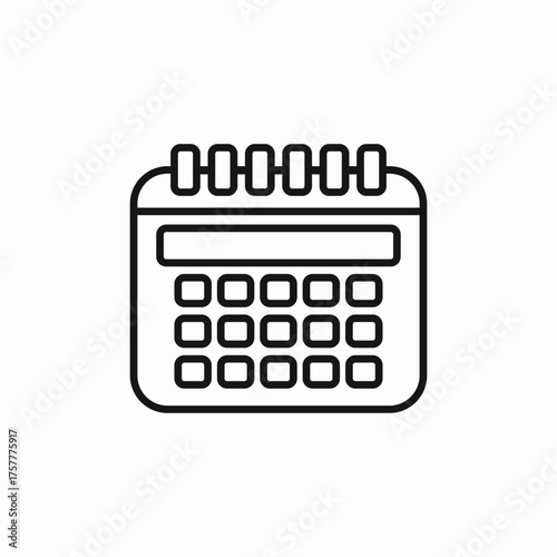 calendar hierarchy icon sign vector