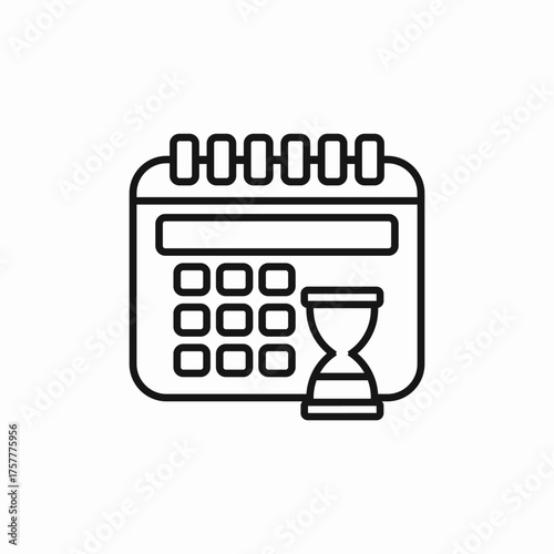 calendar time icon sign vector