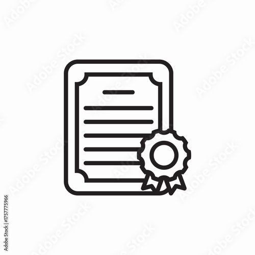certificate diploma icon sign vector